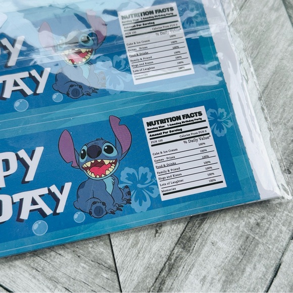 24ct Disney Stitch Birthday Bottle Labels - NWT - Picture 2 of 3